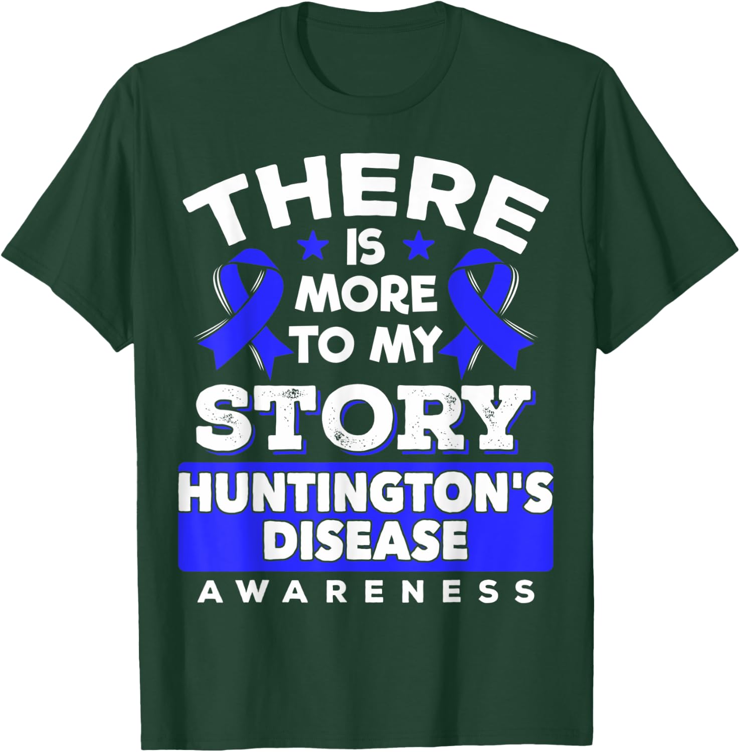 Blue Ribbon - Huntington's Disease Awareness T-Shirt - T-Shirt | Forest