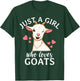Goat Girl Just A Girl Who Loves Goats Farmer Goat Mom T-Shirt - T-Shirt | Forest