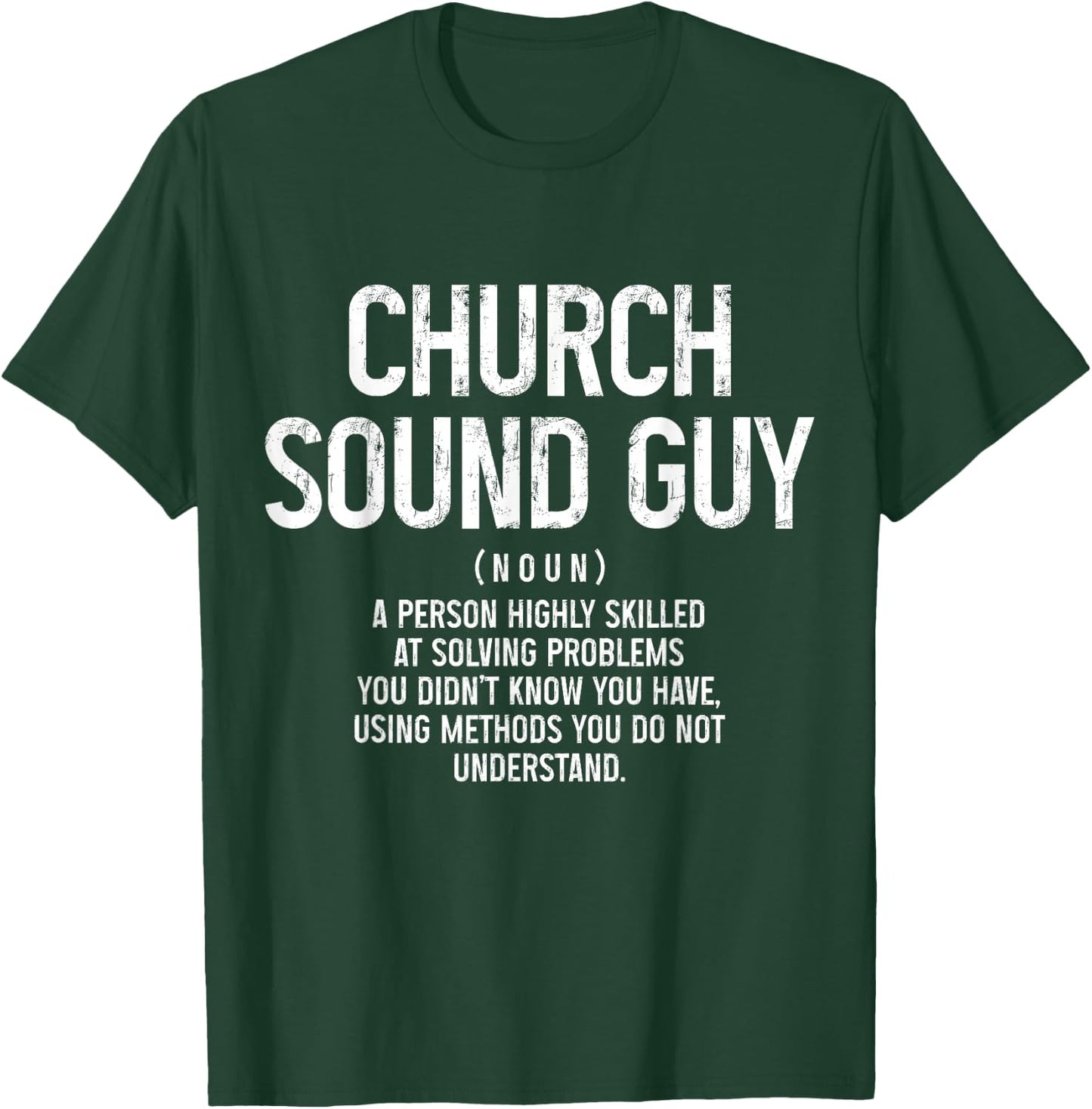 Church Sound Guy Audio Engineer Sound Technician Funny T-Shirt - T-Shirt | Forest