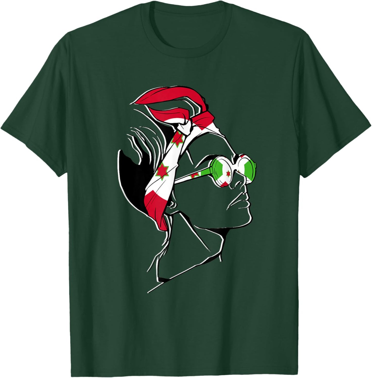 Burundi Flag Girl Head Scarf Burundian Pride Burundian Roots T-Shirt - T-Shirt | Forest