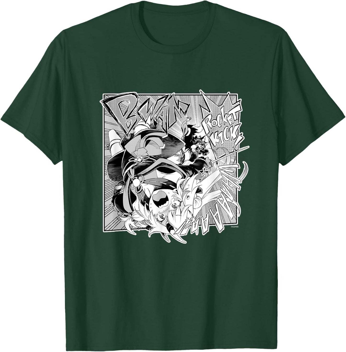 〈Nakiri Ayame〉"Yamato Phantasia" Manga Panel (English) T-Shirt - T-Shirt | Forest