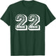 Number 22 Sports Jersey Player #22 Fan FRONT Print Vintage T-Shirt - T-Shirt | Forest
