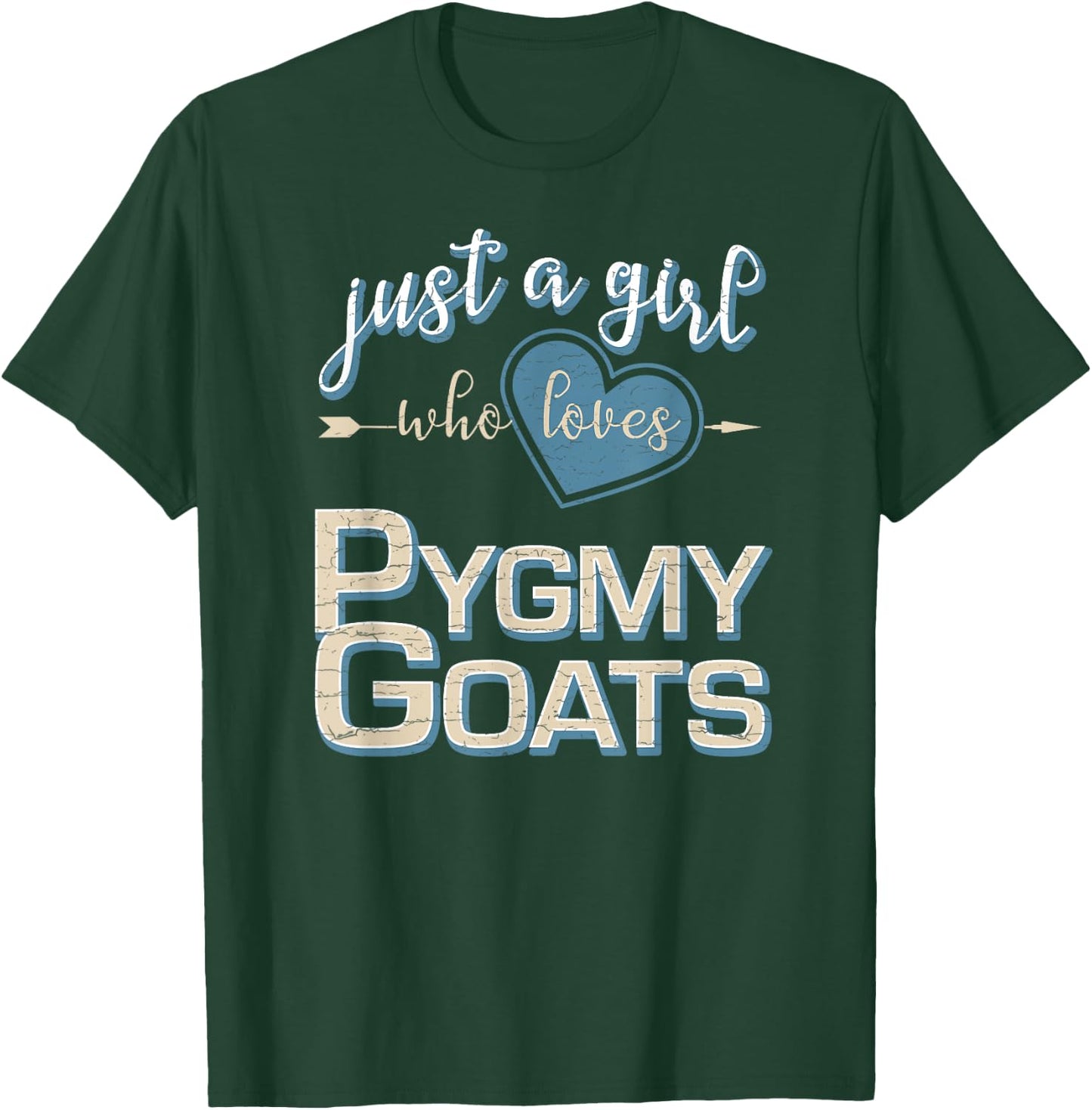 Heart Arrow Girl Who Loves Pygmy Goats T-Shirt - T-Shirt | Forest