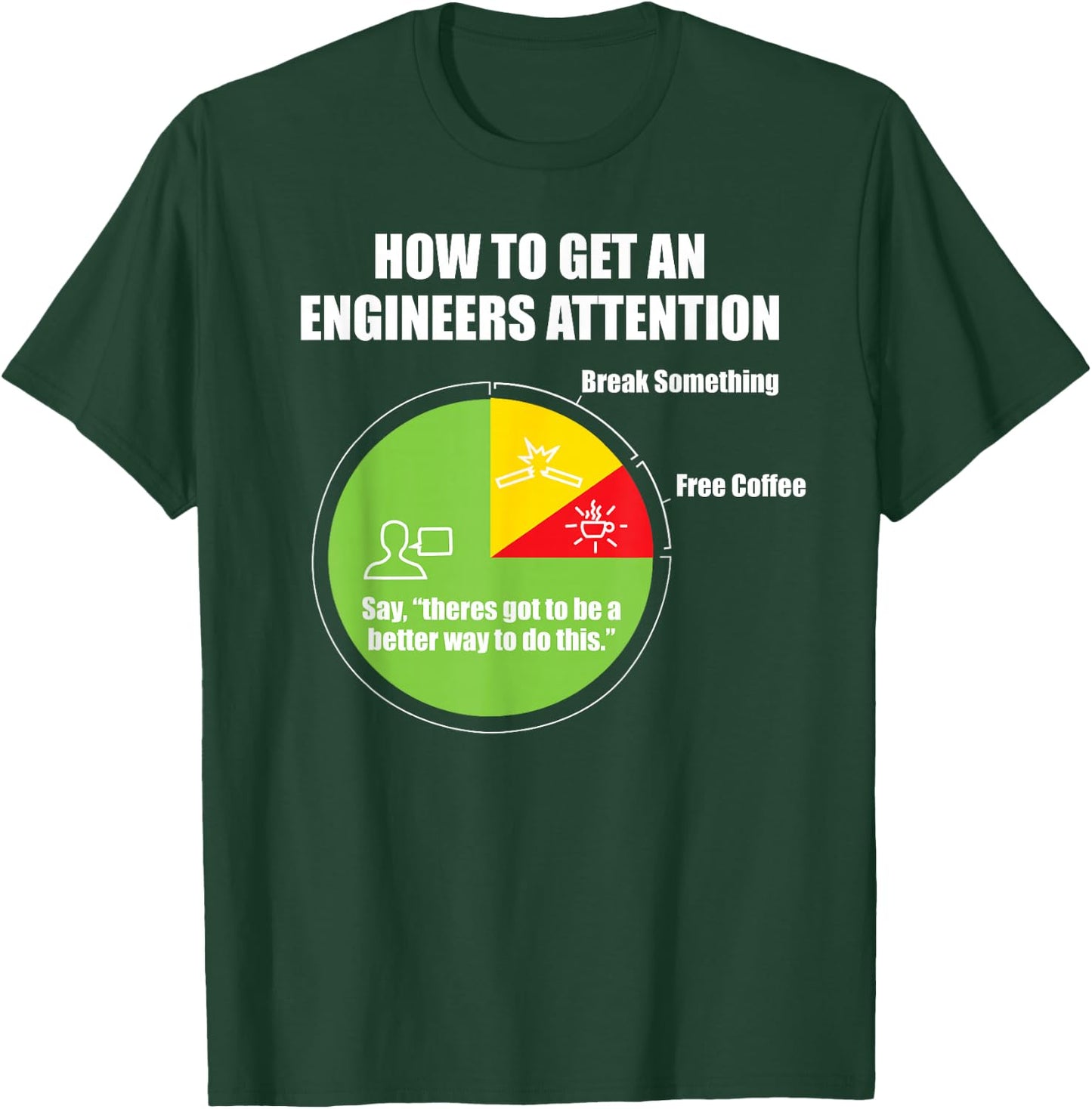 How To Get An Engineers Attention: Engineering Funny T-Shirt - T-Shirt | Forest