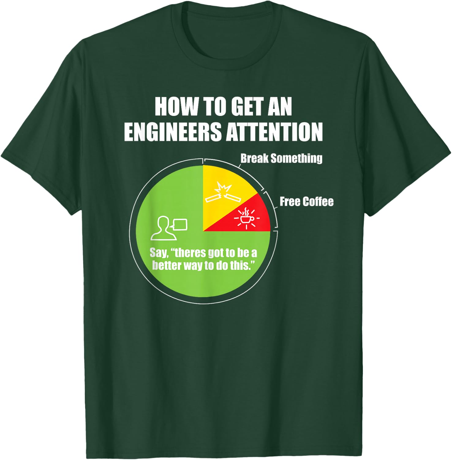 How To Get An Engineers Attention: Engineering Funny T-Shirt - T-Shirt | Forest