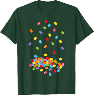 Jelly Beans Colourful Jelly Sweets Design T-Shirt - T-Shirt | Forest