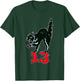 Lucky Black Cat No. 13 Pitch Bird T-Shirt - T-Shirt | Forest