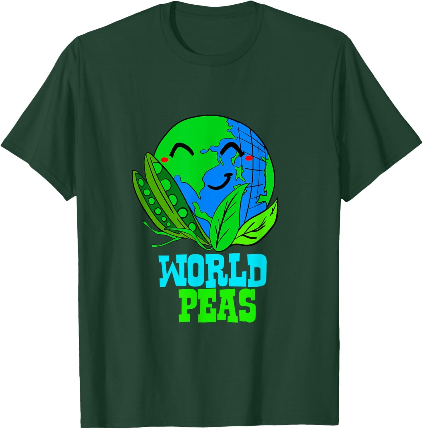 World Peas - Funny World Peace Pun T-Shirt - T-Shirt | Forest