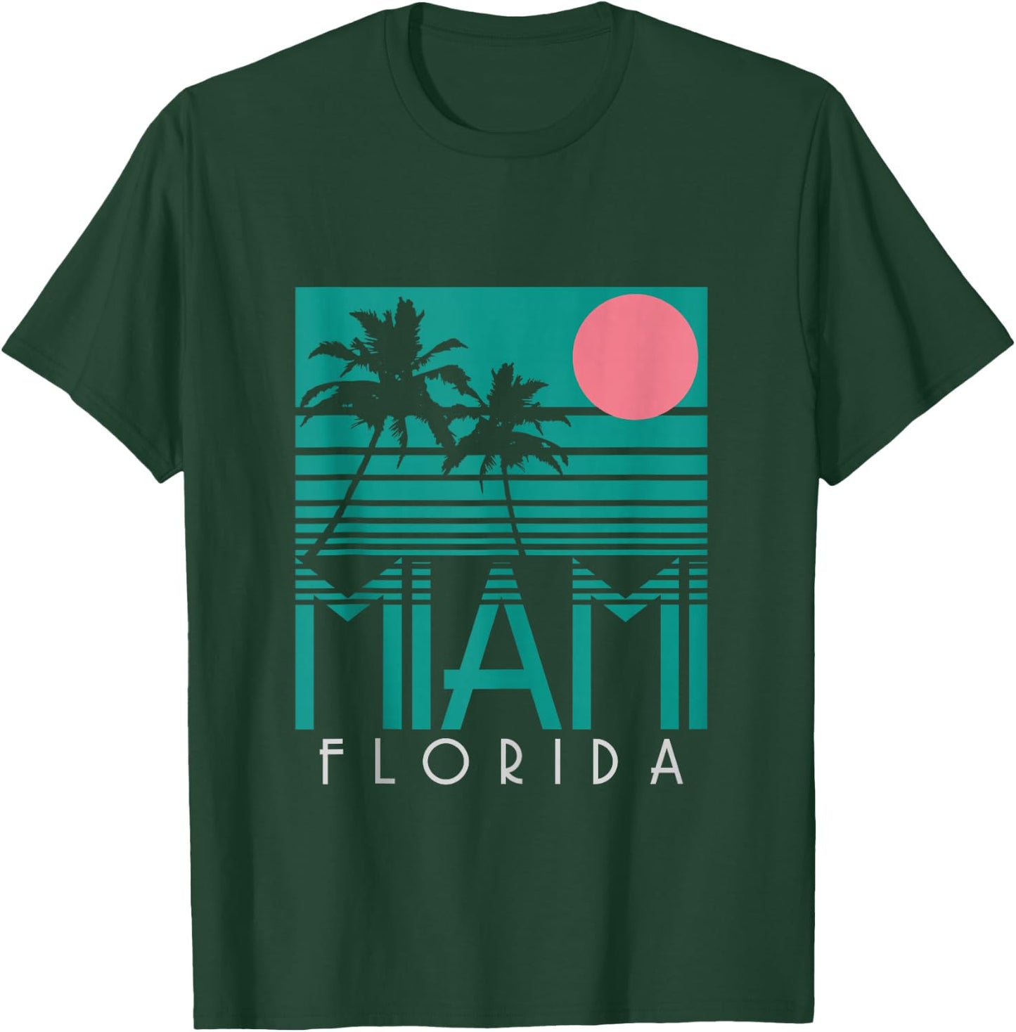 Miami Shirt Vintage Florida America USA Souvenir Surfer T-Shirt - T-Shirt | Forest