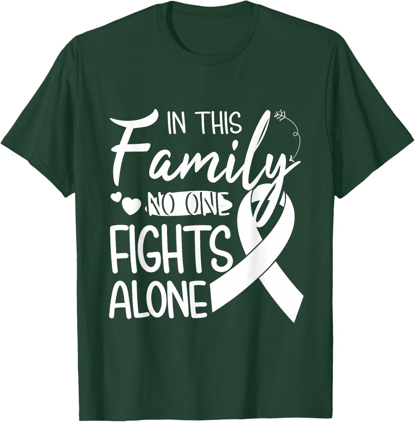 In this family no one fights alone Lung Cancer T-Shirt - T-Shirt | Forest