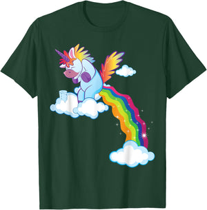 Unicorn Lover Gift Funny Rainbow Pooping Unicorn T-Shirt - T-Shirt | Forest