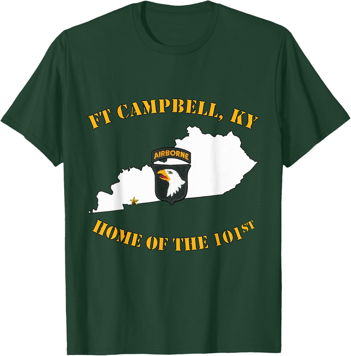 Fort Campbell Army Base-Mil. Post-Hopkinsville KY design T-Shirt - T-Shirt | Forest