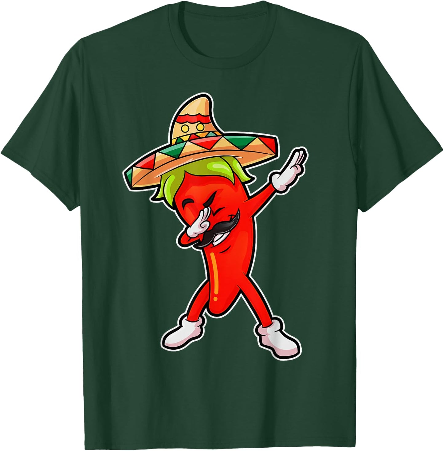 Chili Dabbing Pepper Mexican Hot Jalapeno Dab Mexico Funny T-Shirt - T-Shirt | Forest