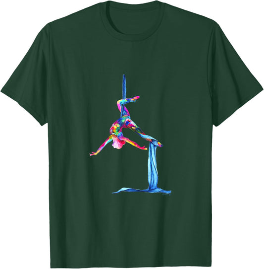 Aerial silk yoga T-Shirt - T-Shirt | Forest