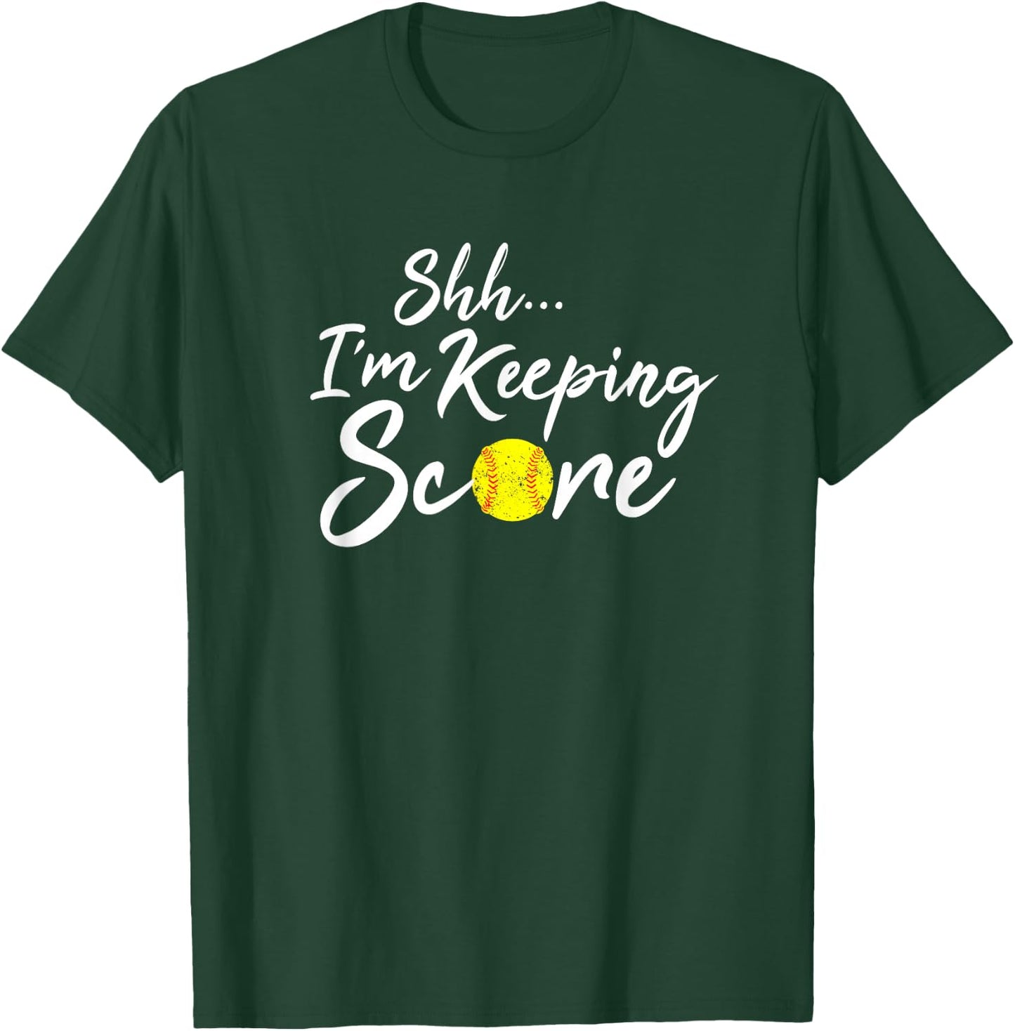 Scorekeeper Gift Funny Softball Team Score Book Keeper Shirt T-Shirt - T-Shirt | Forest
