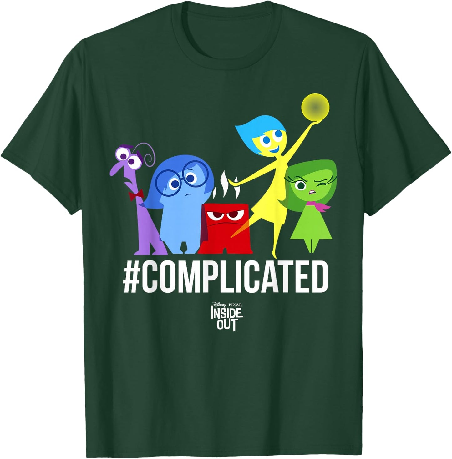 Disney Pixar Inside Out Complicated Emotions Group Shot T-Shirt - T-Shirt | Forest