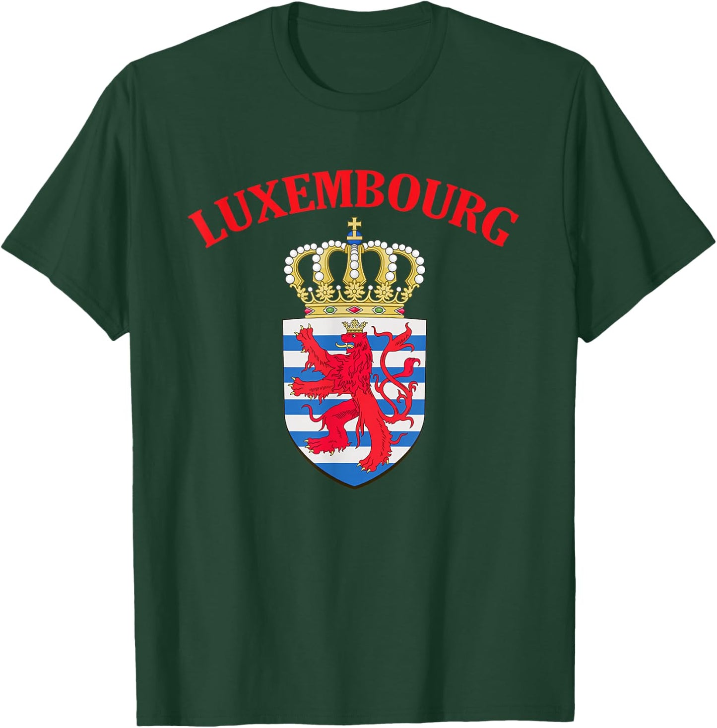 Luxembourg Coat of Arms National Emblem T-Shirt - T-Shirt | Forest