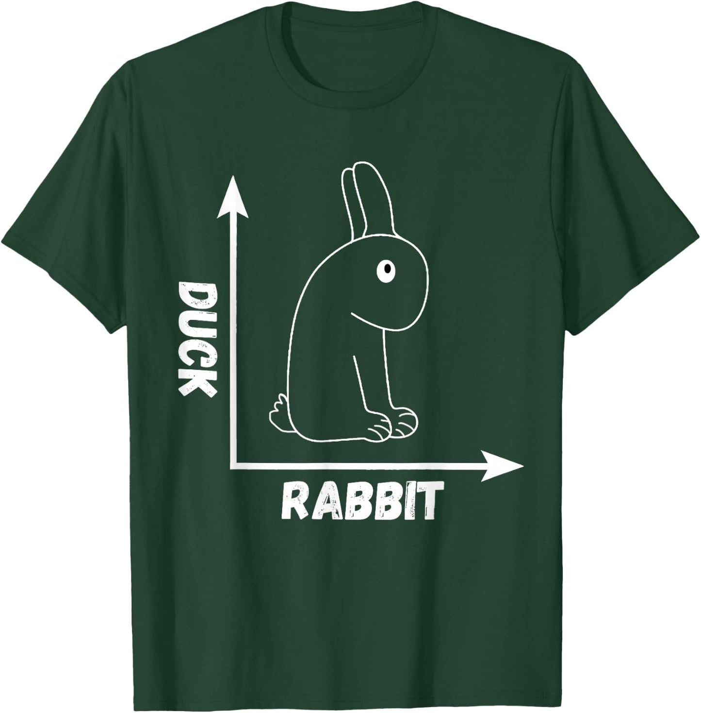 Crazy Optical Illusion Rabbit Duck Perspective Wittgenstein T-Shirt - T-Shirt | Forest
