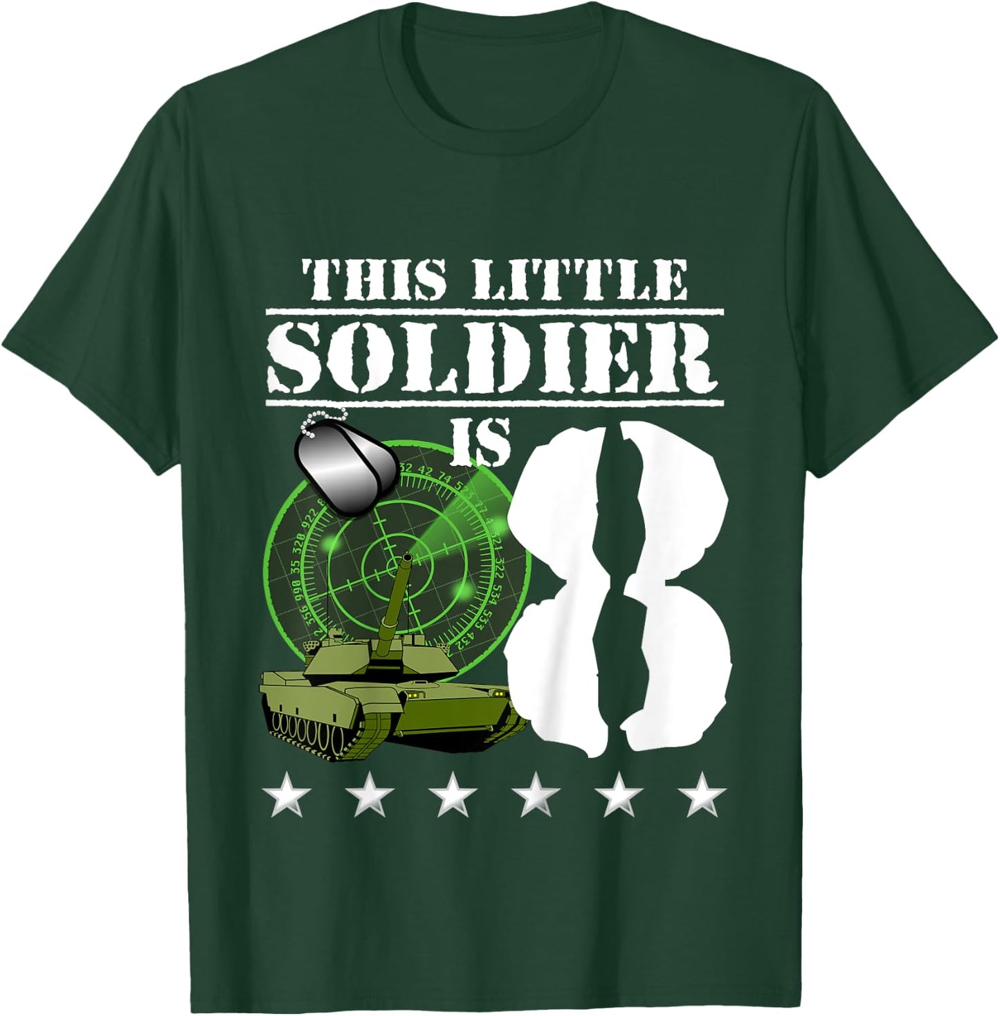 8 Year Old Soldier Birthday Military Themed Camo 8th Gift T-Shirt - T-Shirt | Forest