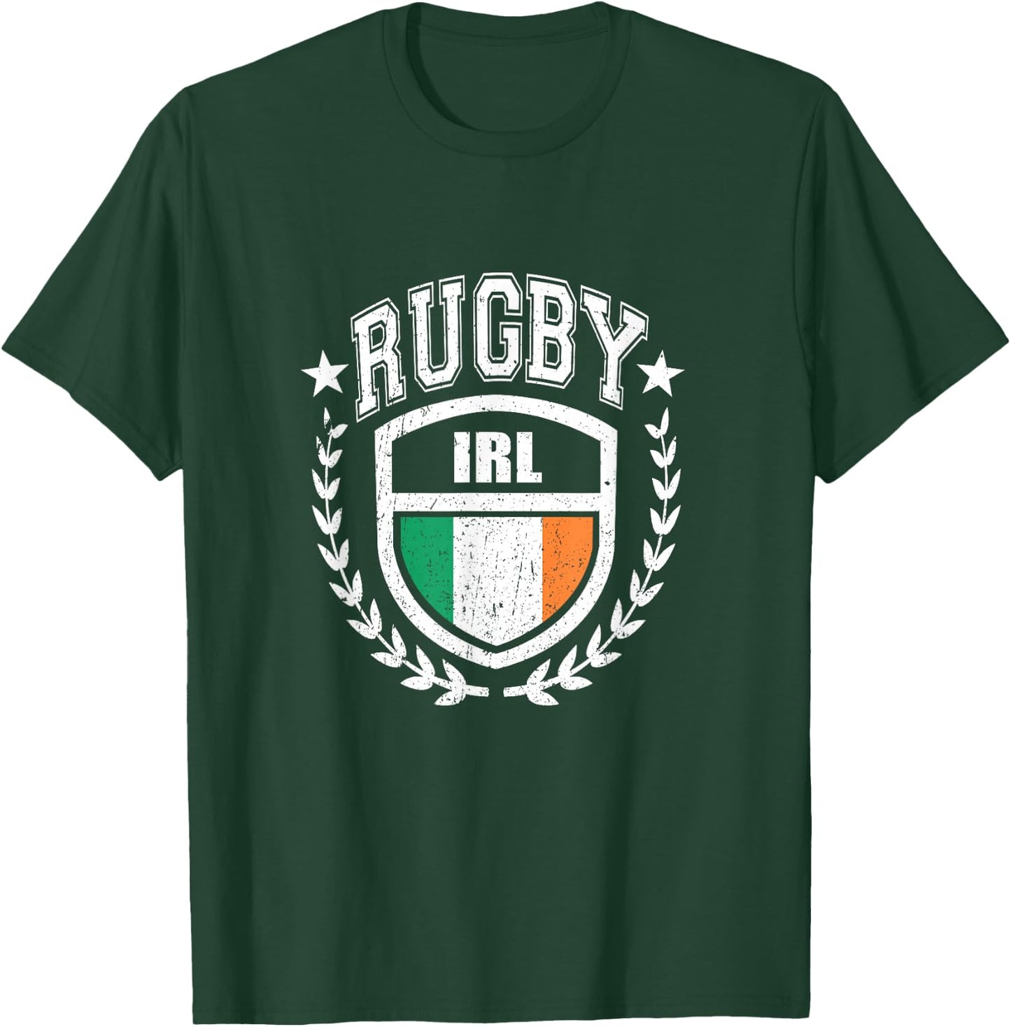 Ireland Rugby Equipment Irish Flag Vintage Sport T-Shirt - T-Shirt | Forest
