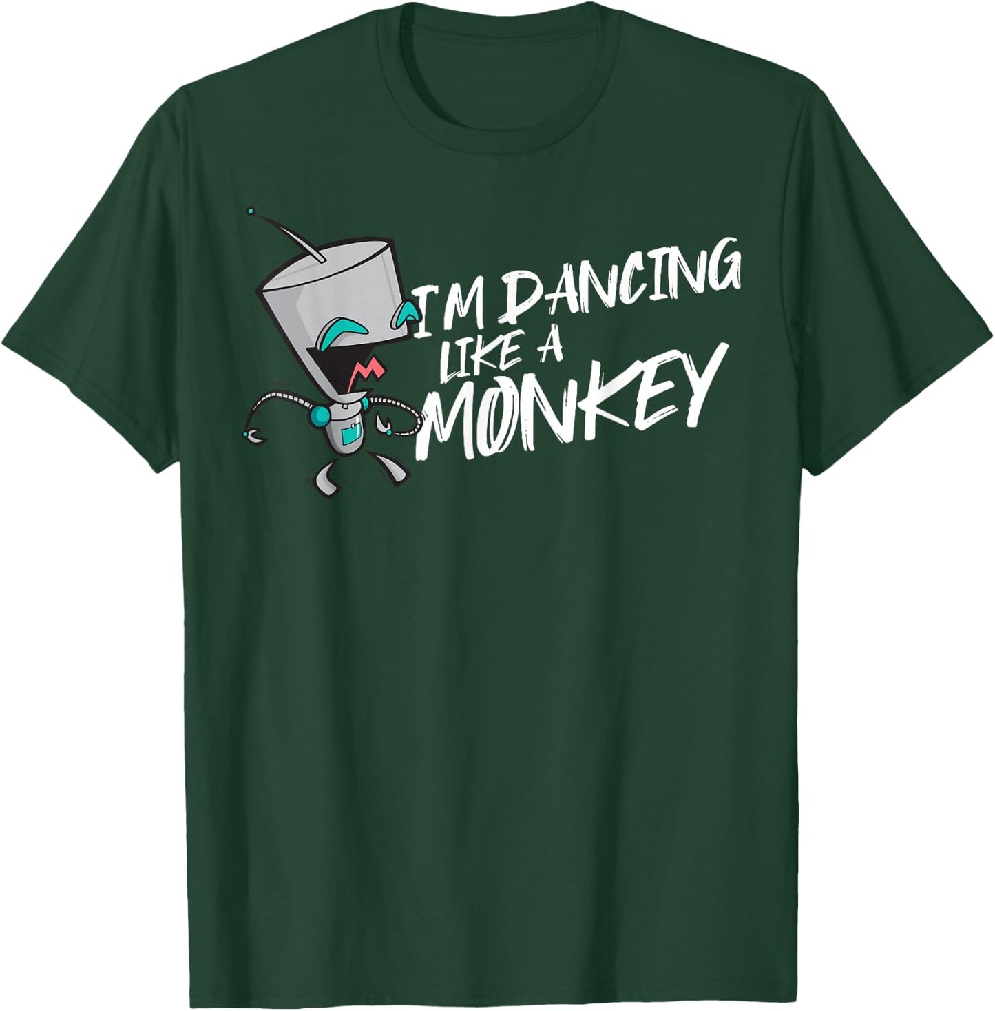 Invader Zim Gir I'm Dancing Like A Monkey Portrait T-Shirt - T-Shirt | Forest