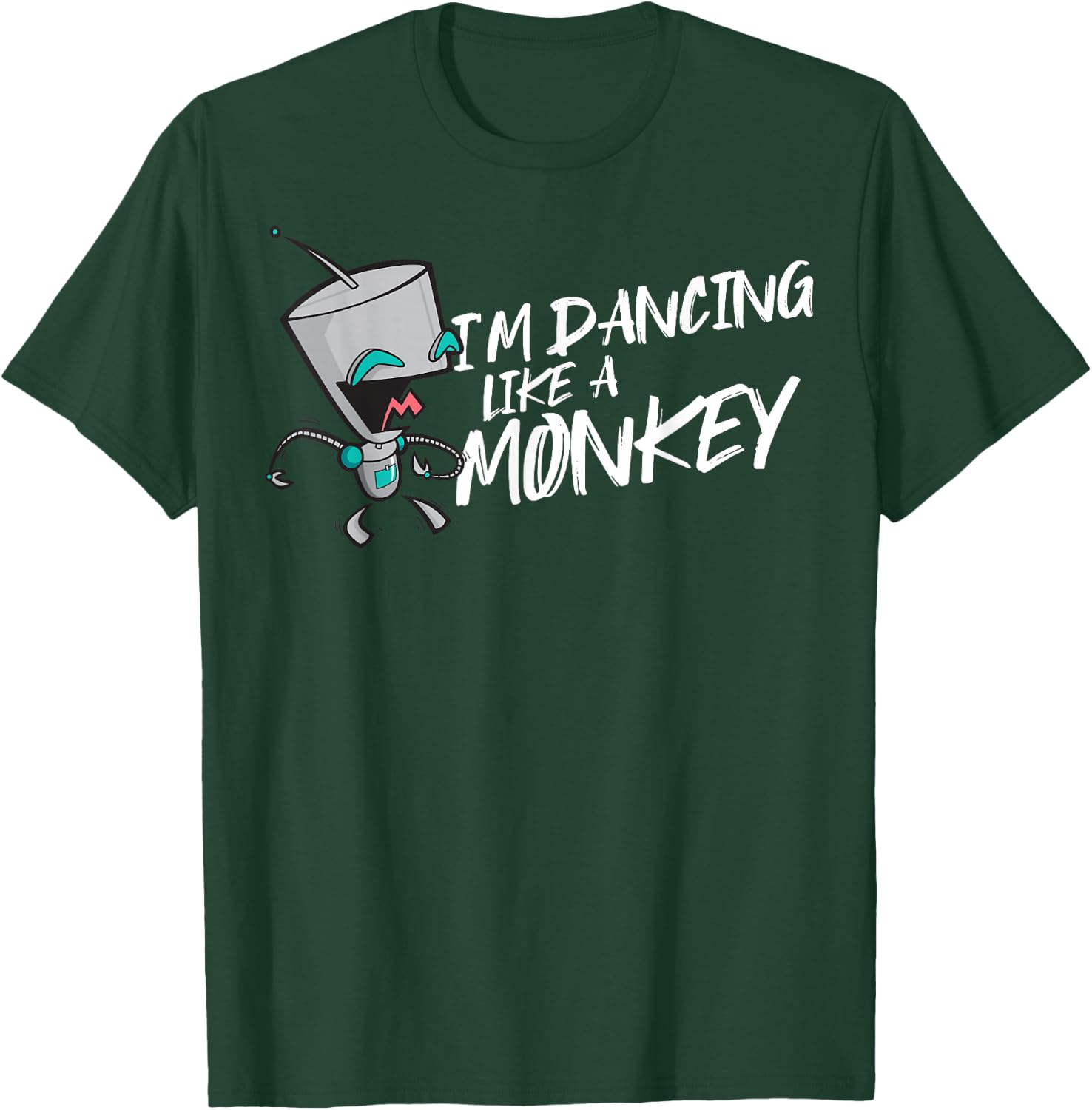 Invader Zim Gir I'm Dancing Like A Monkey Portrait T-Shirt - T-Shirt | Forest