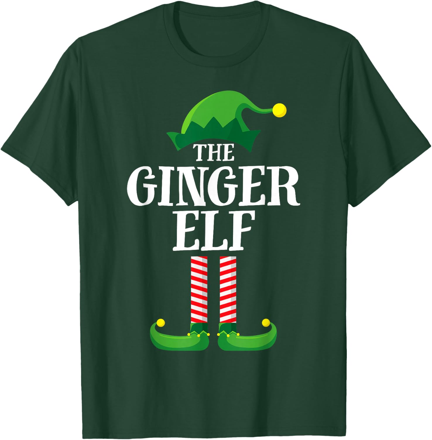 Ginger Elf Matching Family Group Christmas Party Pyjamas T-Shirt - T-Shirt | Forest