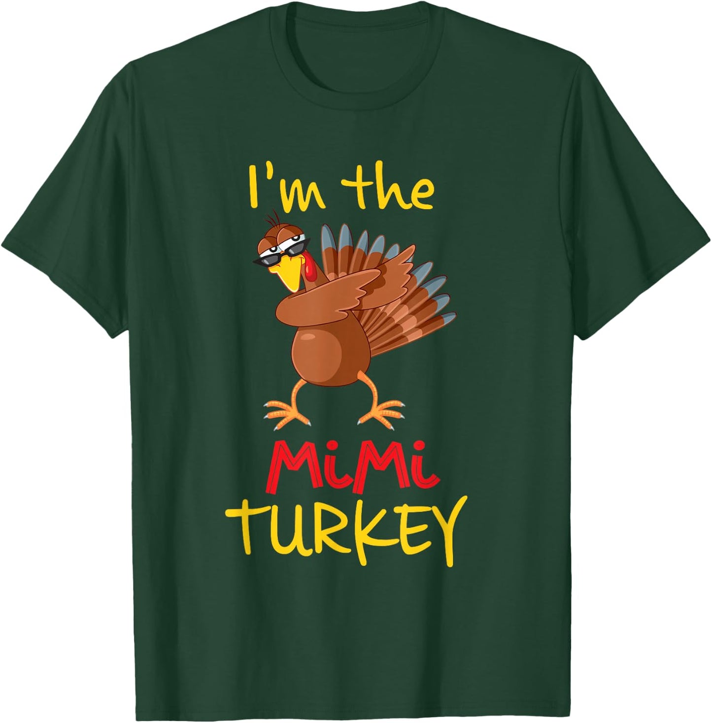 Funny Mimi Turkey Matching Family Group Thanksgiving Party T-Shirt - T-Shirt | Forest