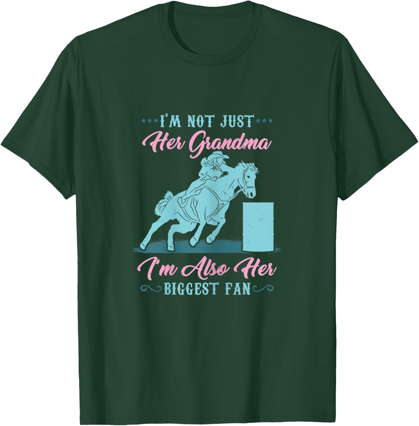Barrel Racing I Equestrian Horse Grandma T-Shirt - T-Shirt | Forest