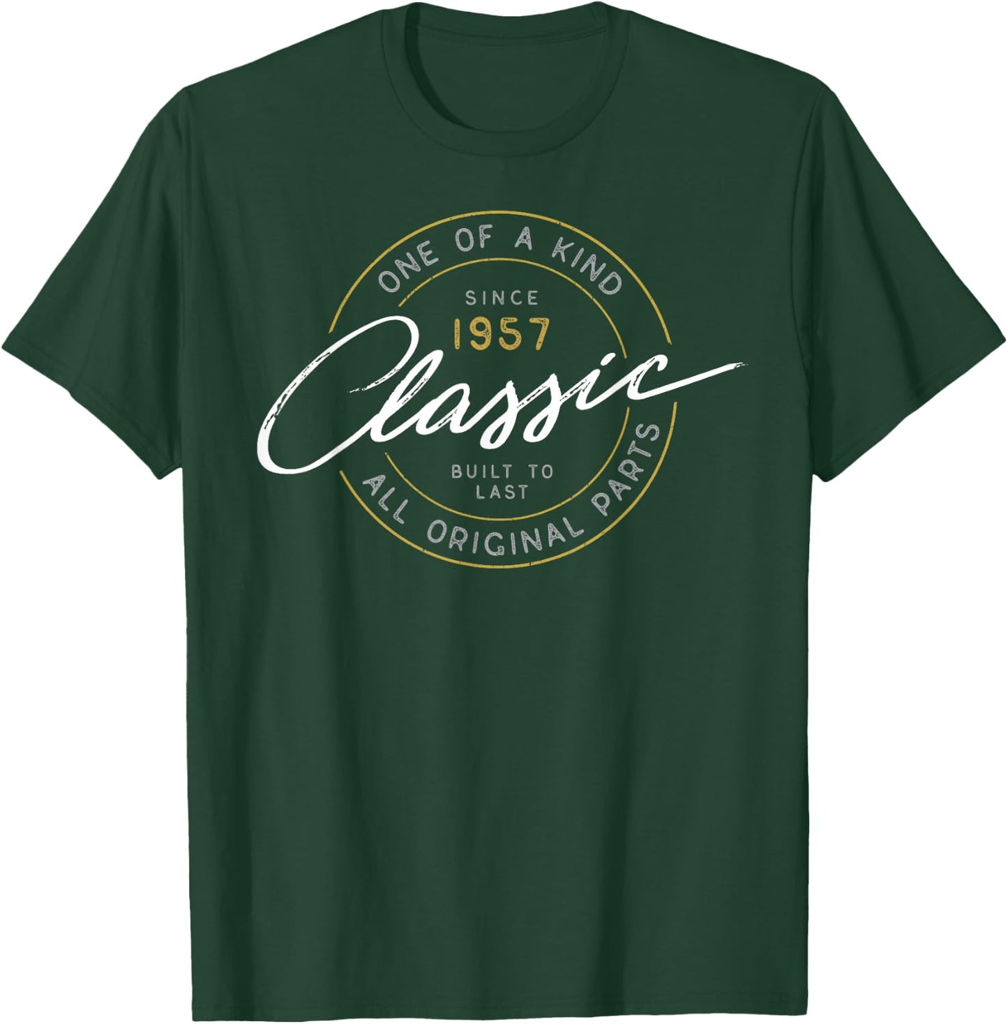 60th Birthday 1957 Classic Vintage Car Motorcycle T T-Shirt - T-Shirt | Forest