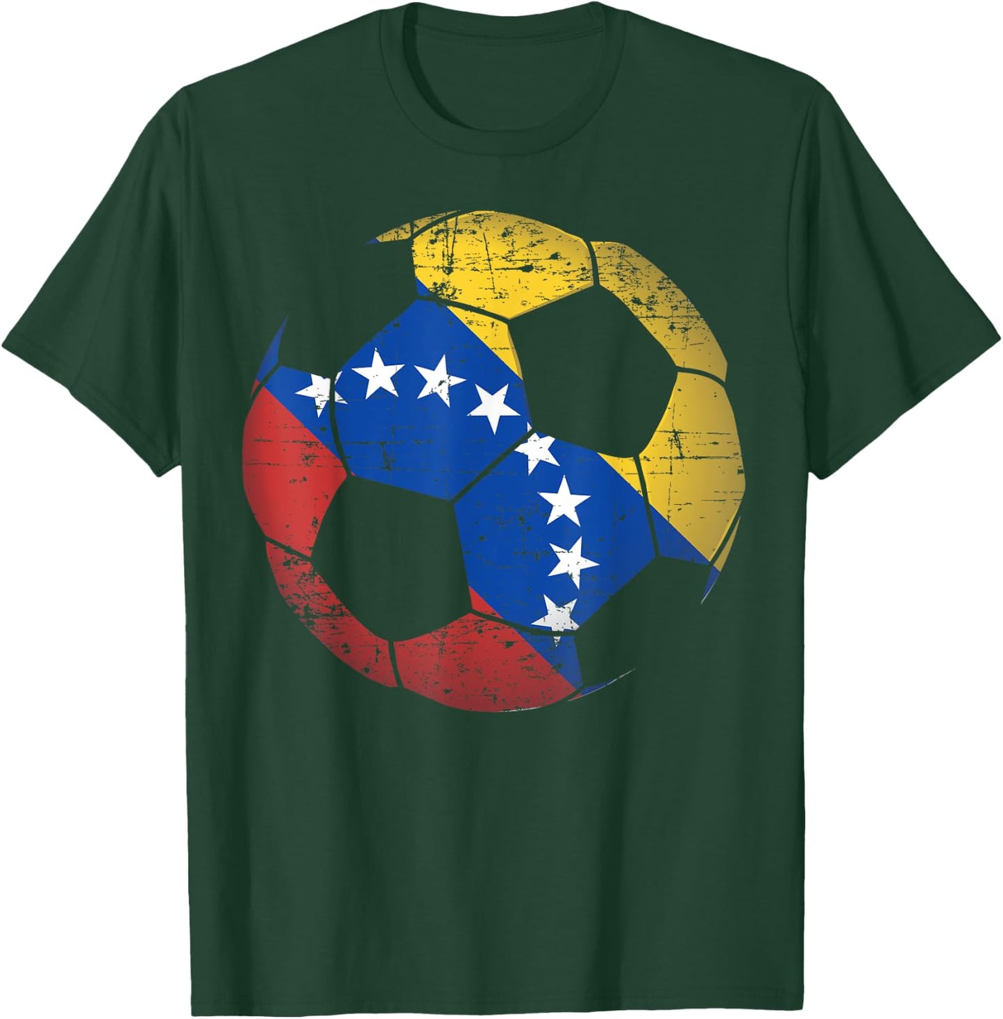 Venezuela Soccer Ball Flag - Venezuelan Football Soccer T-Shirt - T-Shirt | Forest