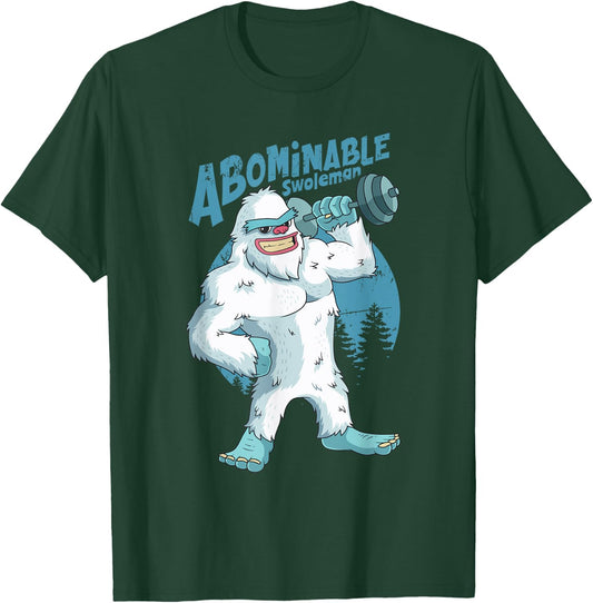 Yeti Abominable Swoleman Weightlifting Gym Fitness Training T-Shirt - T-Shirt | Forest