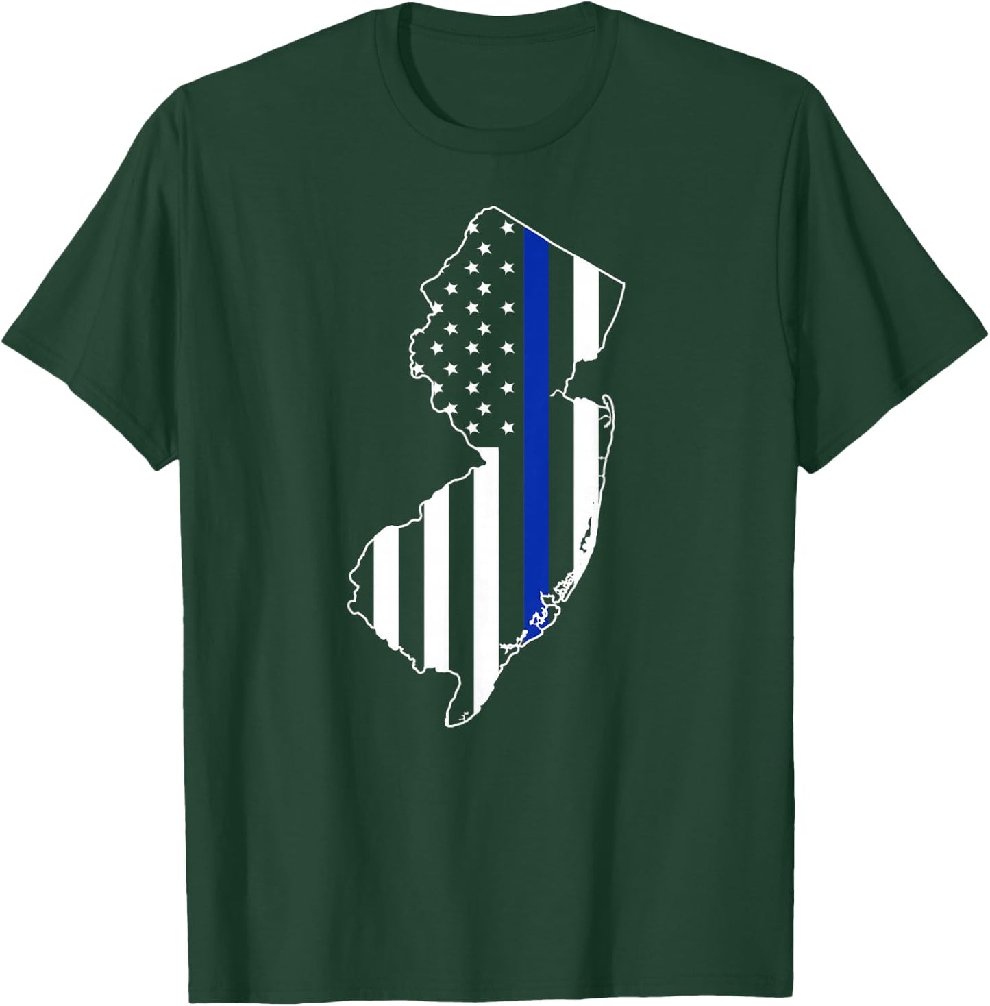 New Jersey Thin Blue Line NJ State Police Shirt T-Shirt - T-Shirt | Forest