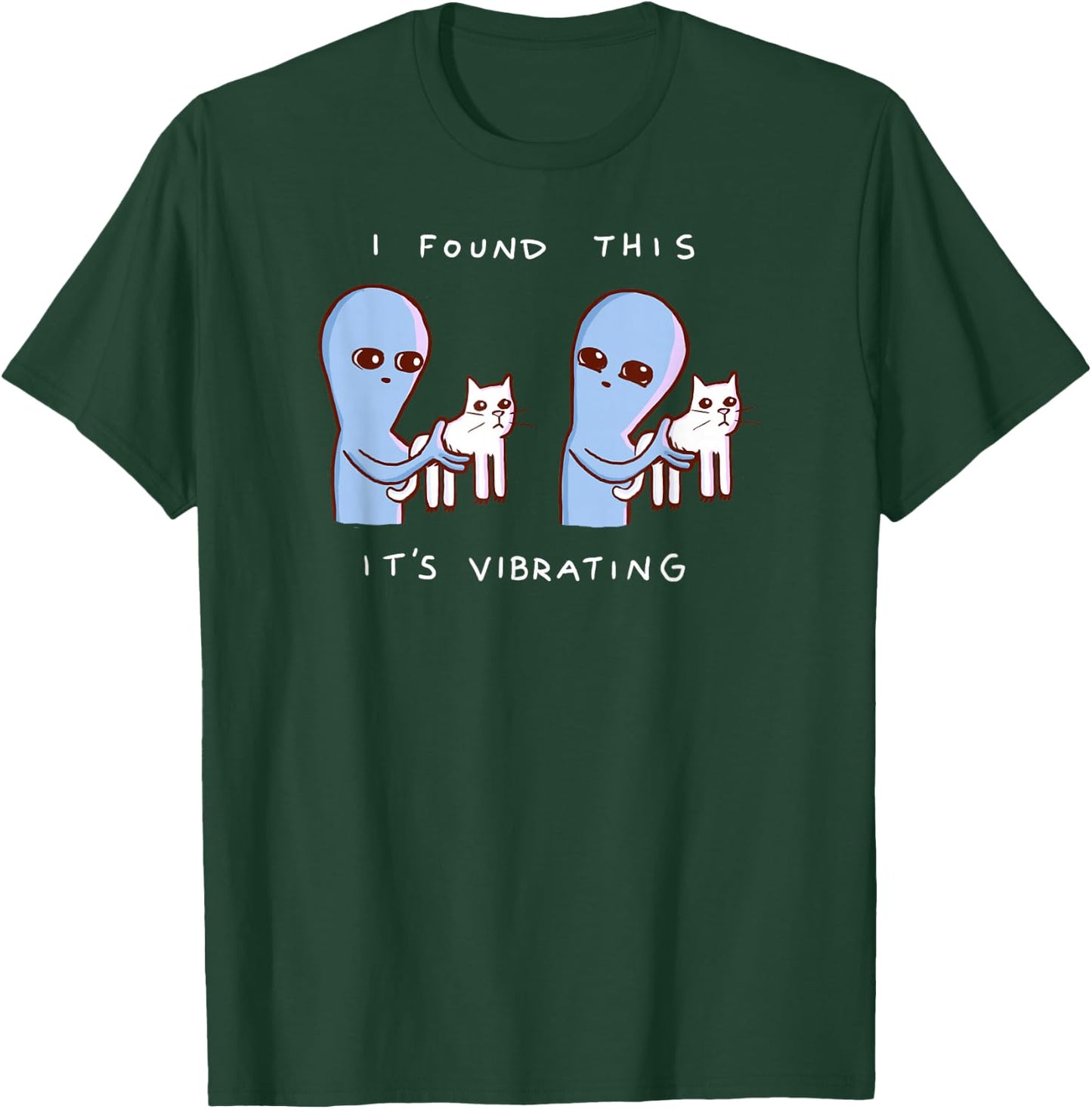 Threadless Nathan W. Pyle It's Vibrating Graphic T-Shirt - T-Shirt | Forest