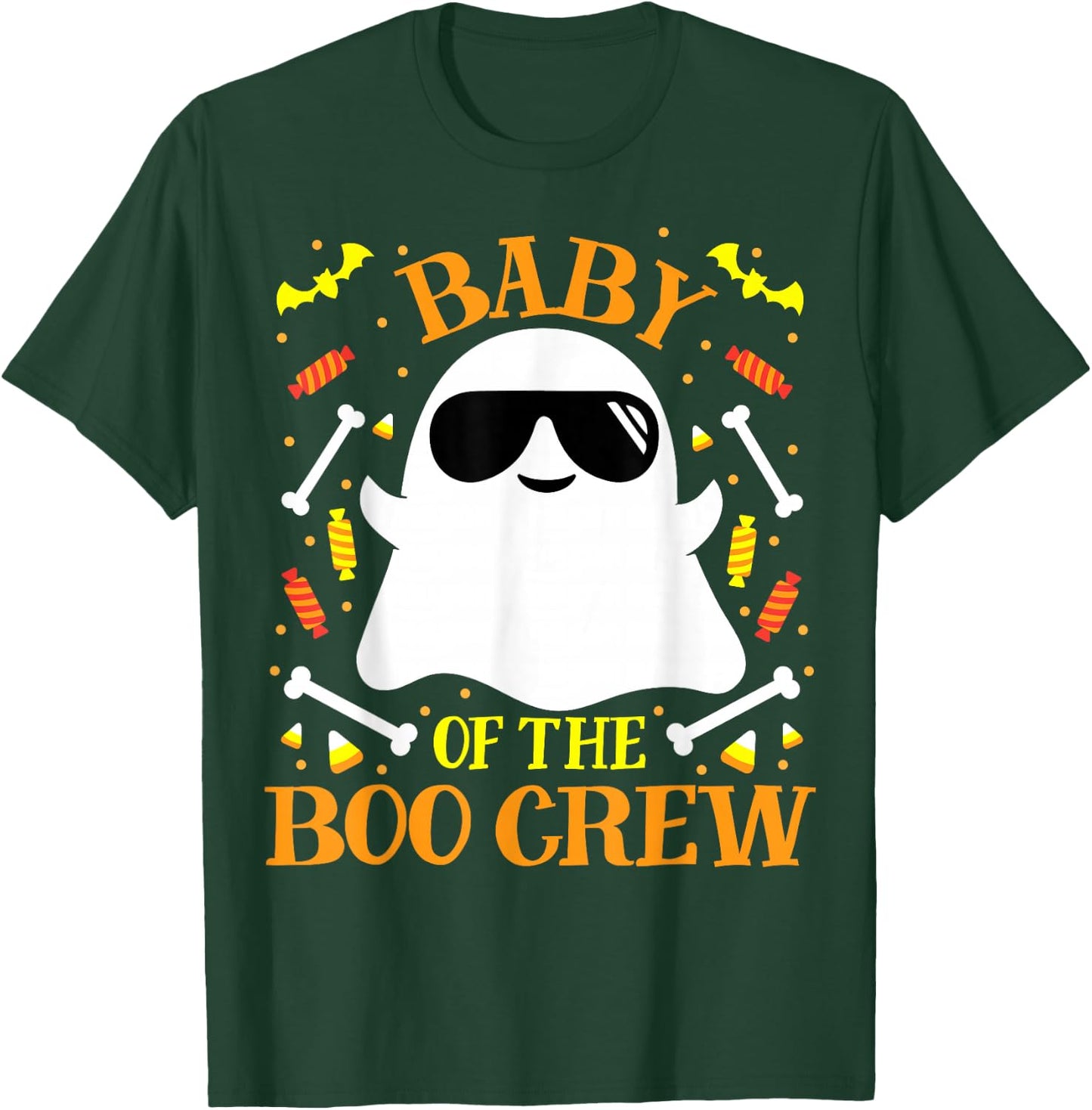 Baby Boo Crew Ghost Matching Family Set Little Boy Halloween T-Shirt - T-Shirt | Forest