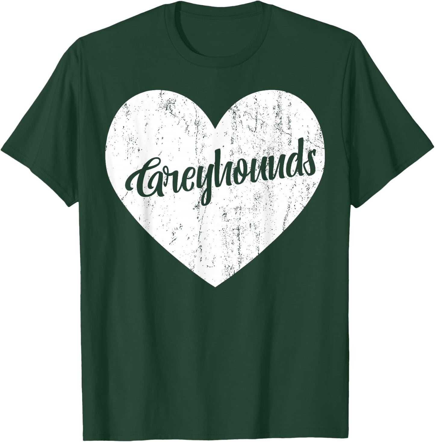 Greyhounds School Sports Fan Team Spirit Mascot Heart Gift T-Shirt - T-Shirt | Forest