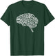 Nurses Week Brain Typography RN Neuronurse Neurology T-Shirt - T-Shirt | Forest