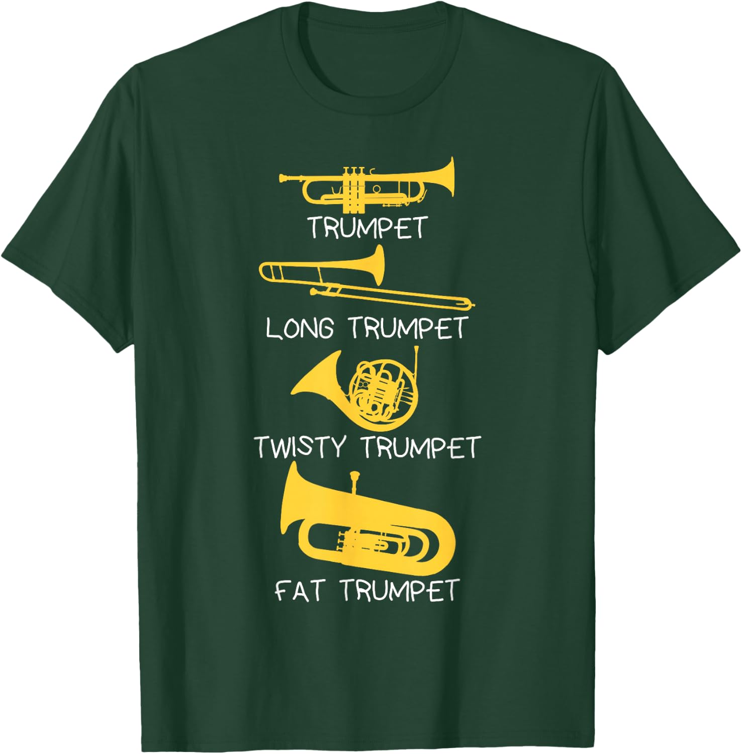 Funny Types of Trumpet Player , Marching Jazz Band T-Shirt - T-Shirt | Forest