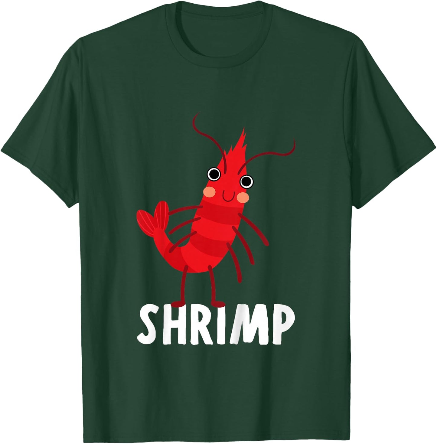 Shrimp Shirt For Boys Or Girls | Cute Shrimp Gift T-Shirt - T-Shirt | Forest