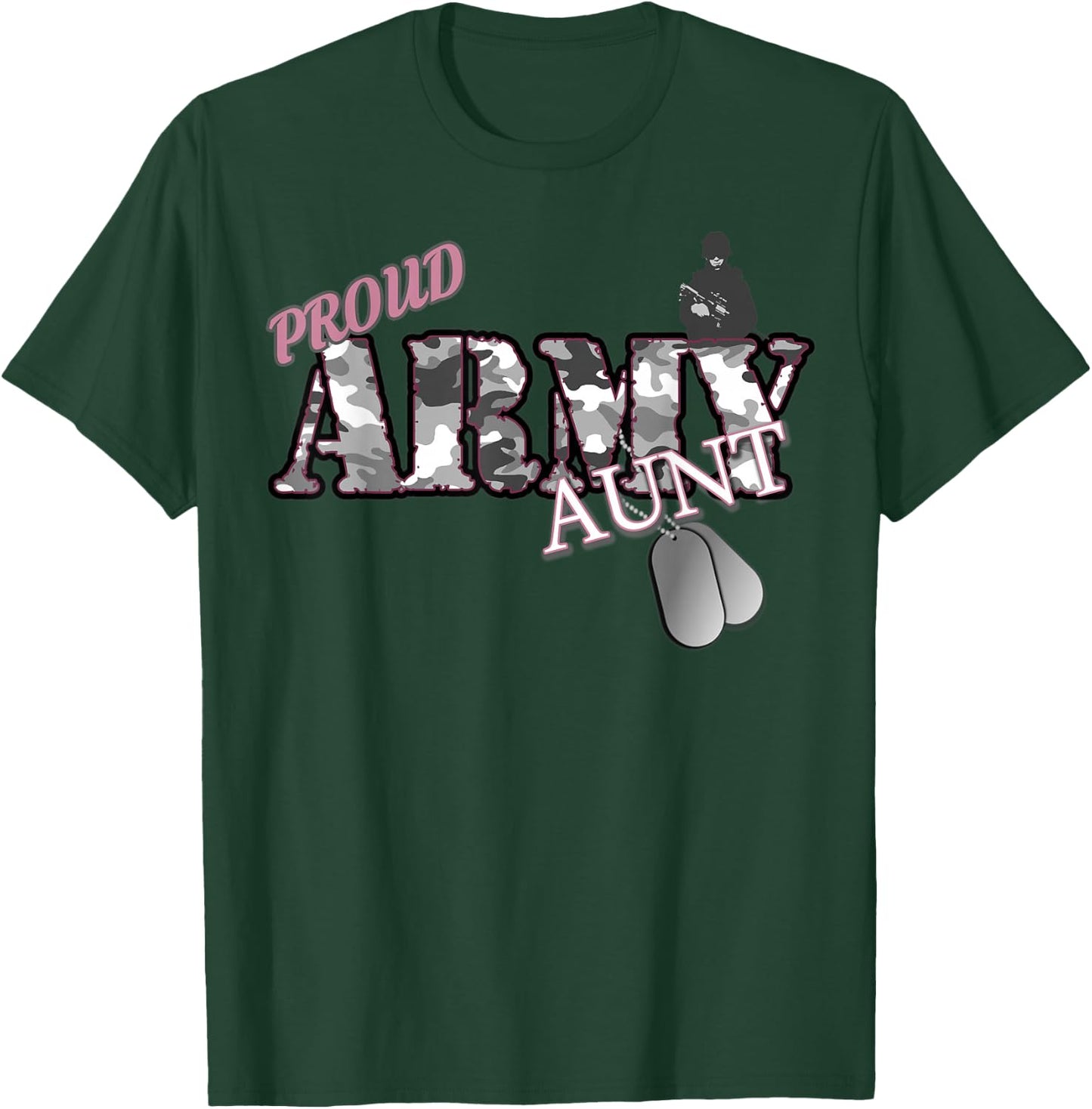 Proud Army Aunt T-Shirt - T-Shirt | Forest
