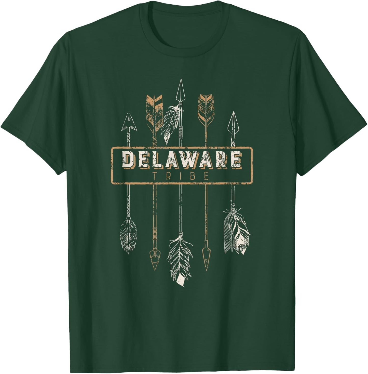 Delaware Tribe T Shirt Tribal Boho Distressed Arrows T-Shirt - T-Shirt | Forest