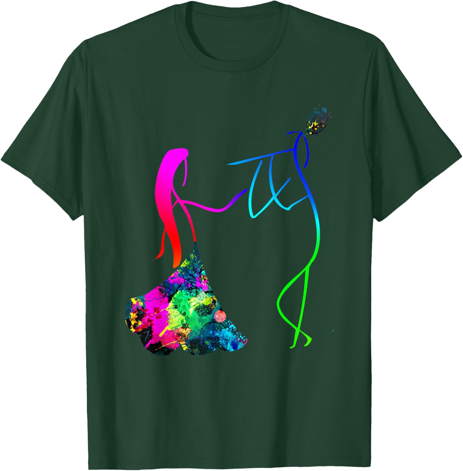 Multi Colored Radha And Krishna T Shirt. T-Shirt - T-Shirt | Forest