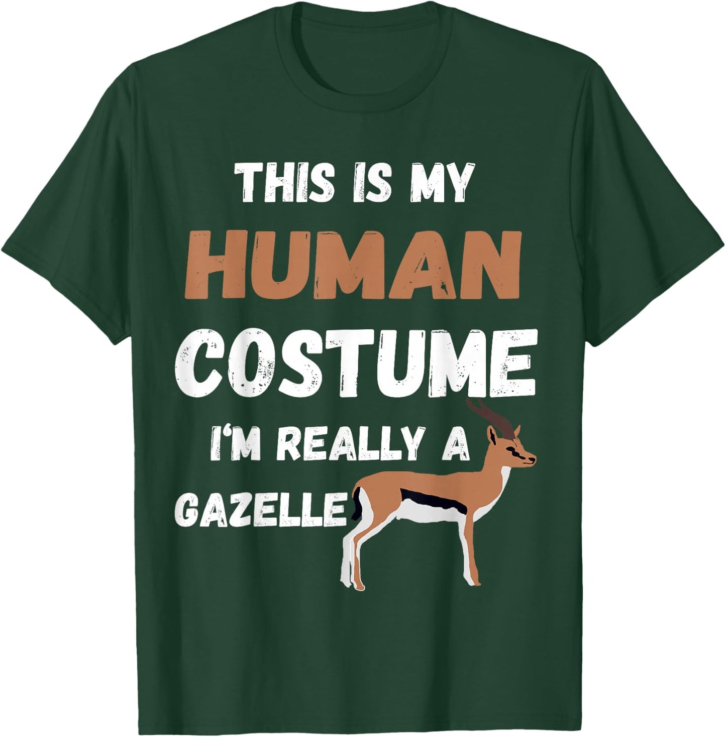 Gazelle Lover Safari Antelope Animal Funny Gazelle Costume T-Shirt - T-Shirt | Forest