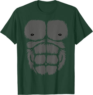 Gorilla Chest Belly Monkey Ape Muscle Kids Adult Fanc T-Shirt - T-Shirt | Forest