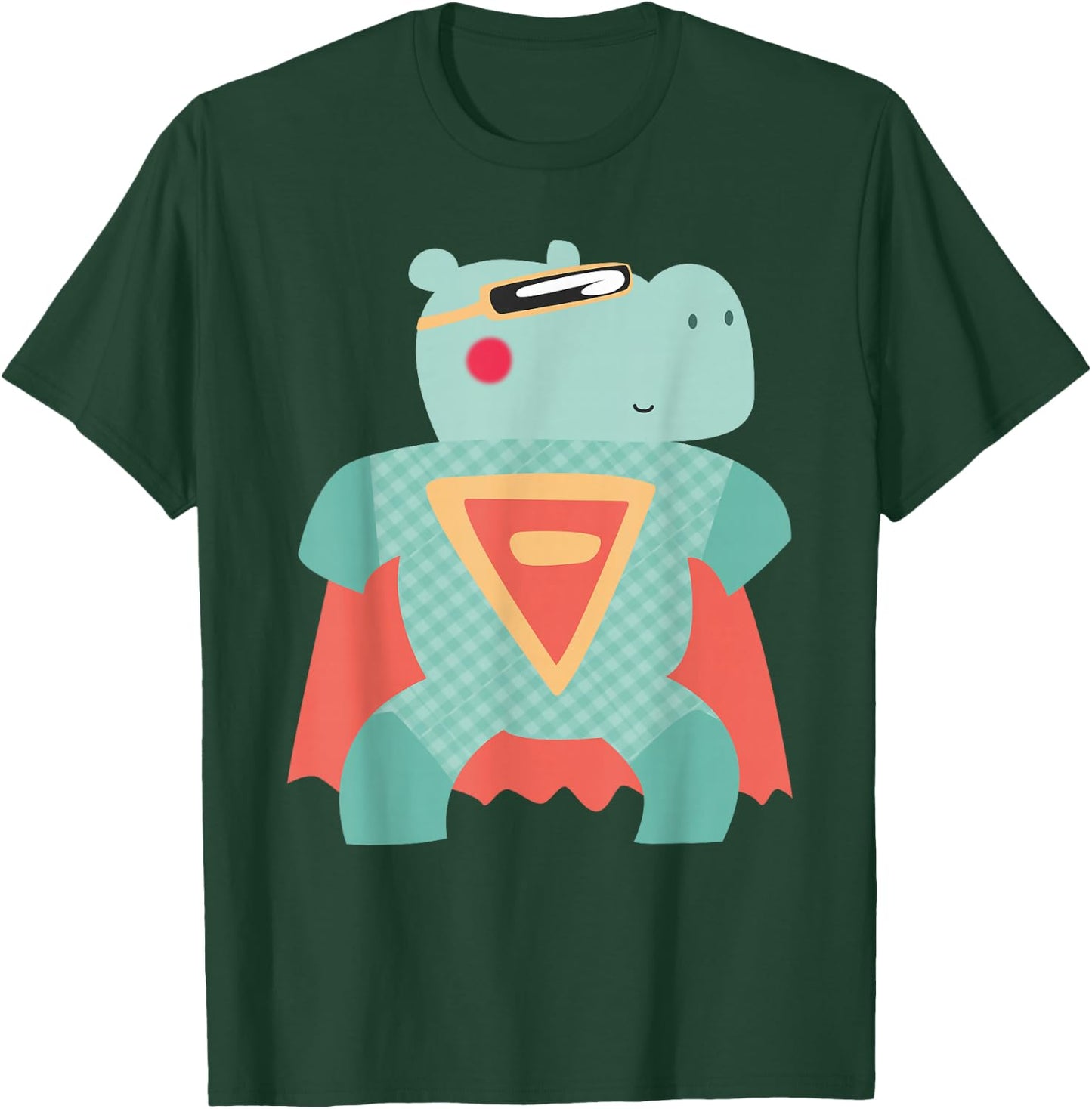 Cute Superhero Animals | Hippo Hero & Gift T-Shirt - T-Shirt | Forest