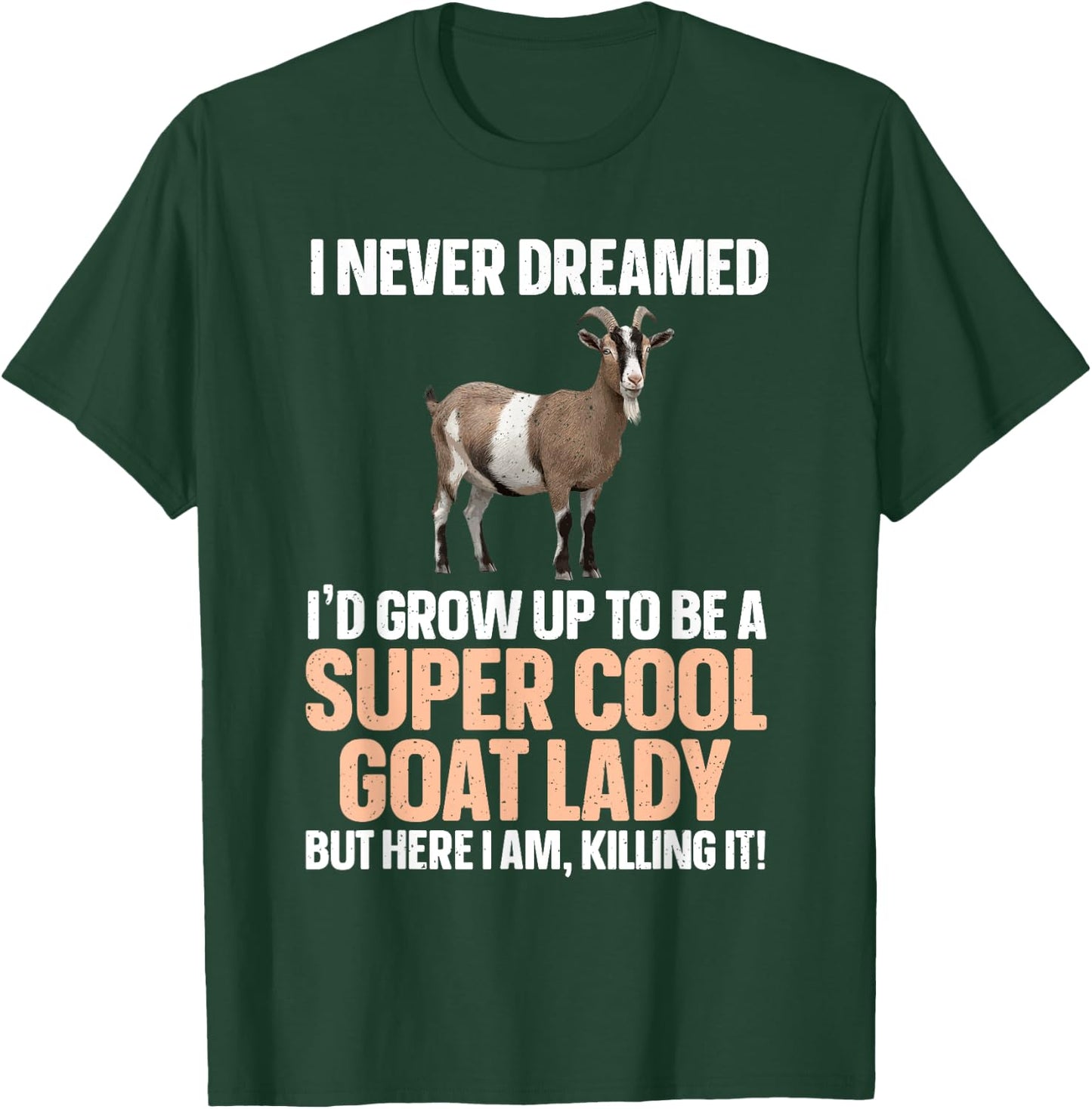 Cool Goat Lady Art Girl Animal Farmer Goat Lover T-Shirt - T-Shirt | Forest