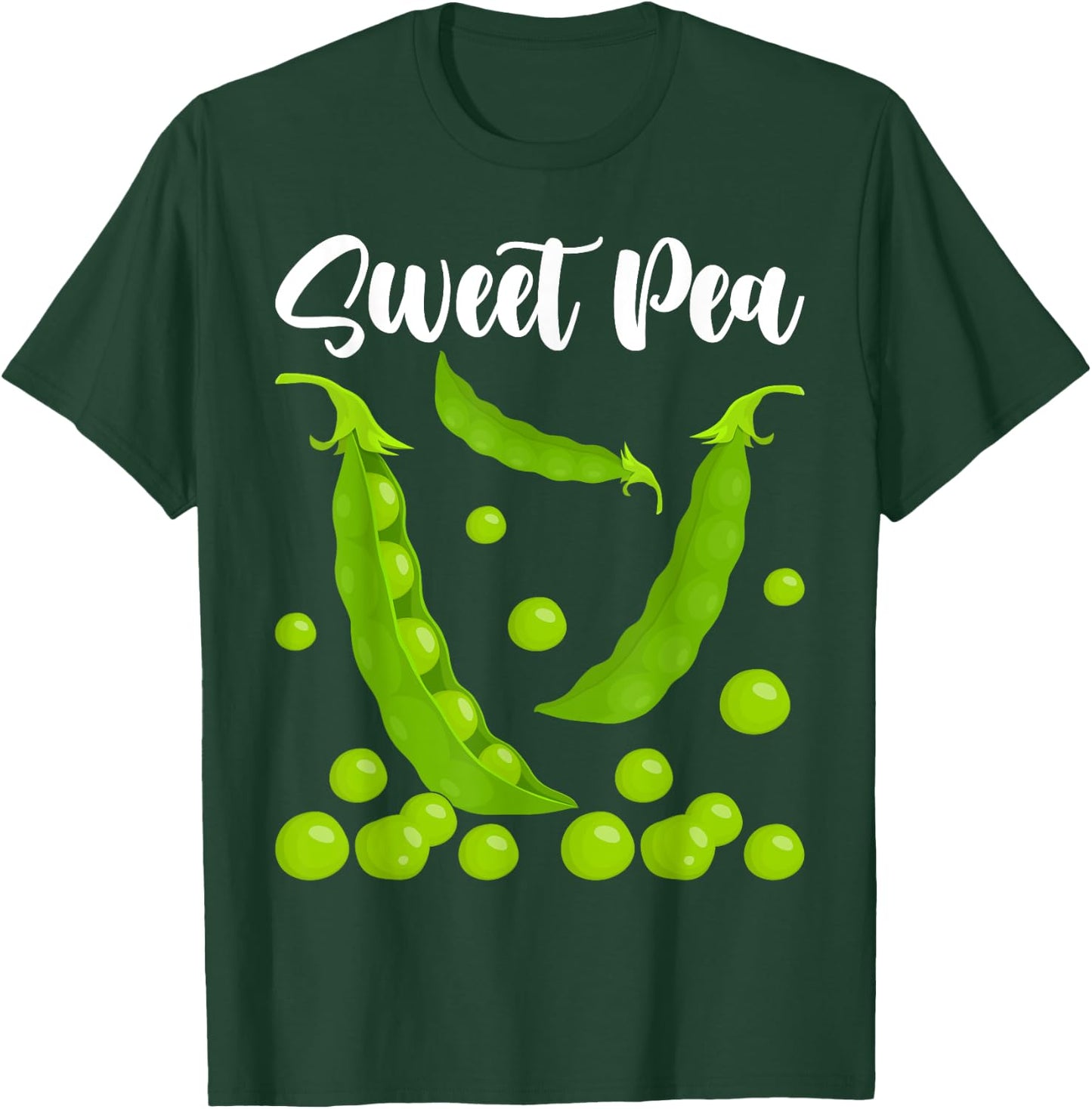 Sweet Pea Cute Adorable Vegetable Minimal Kawaii T-Shirt - T-Shirt | Forest