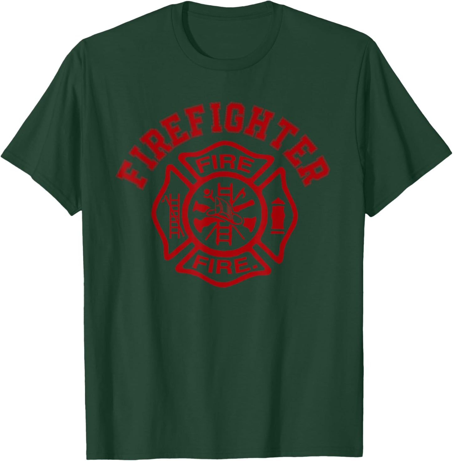 Fire Department Uniform - Official Firefighter Gear T-Shirt - T-Shirt | Forest