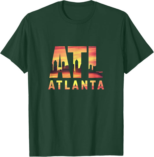Atlanta ATL City Skyline T-Shirt - T-Shirt | Forest