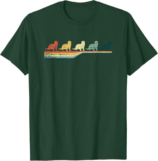 Vintage Retro Otter T-Shirt - T-Shirt | Forest